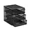 Mind Reader Black Mesh Mini 3 Tier Drawer Desk Office Supplies Organizer
